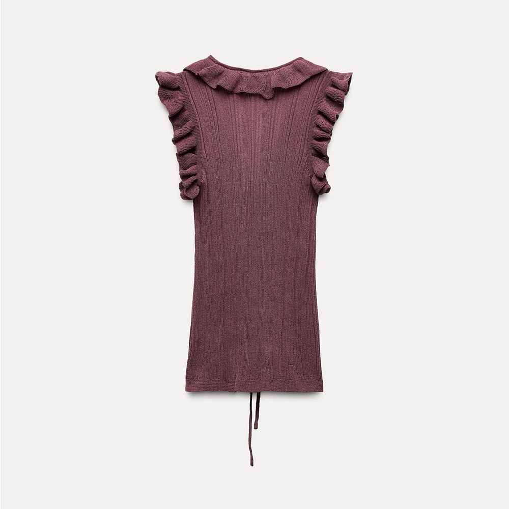 Zara Ruffle Knit Top - Picture 2 of 2
